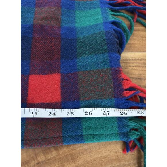 Vtg PENDLETON Womens Tartan Plaid Wool Zip Up Poncho Blanket Cape USA Knockabout - Picture 11 of 13